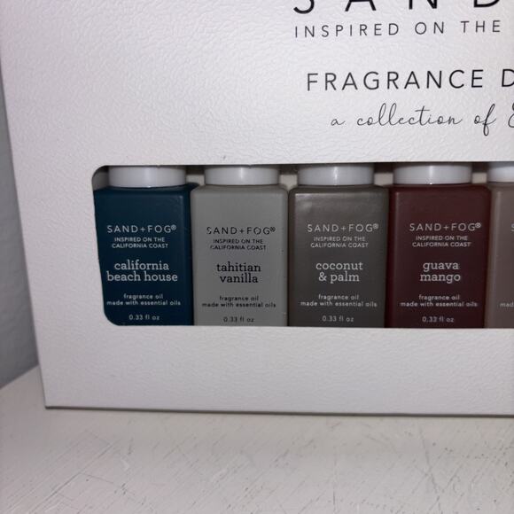 Sand and Fog Fragrance Diffuser Oils California Coast Inspired Set Of 8 NEW - Picture 2 of 4